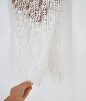 NEW For Love and Lemons Dakota Lace Midi Dress Bodysuit Sheer White Size M thumbnail 9