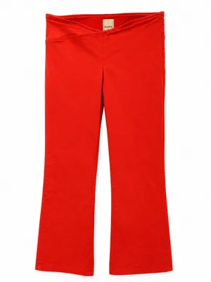 Anthropologie Maeve Structured Bombshell Capri Pants Red Orange 0 thumbnail 5