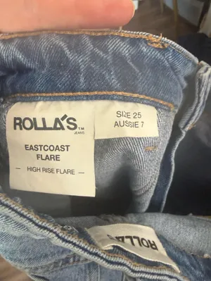 Rolla’s East Coast Flare Jeans Mid Wash Blue Size 25 thumbnail 8
