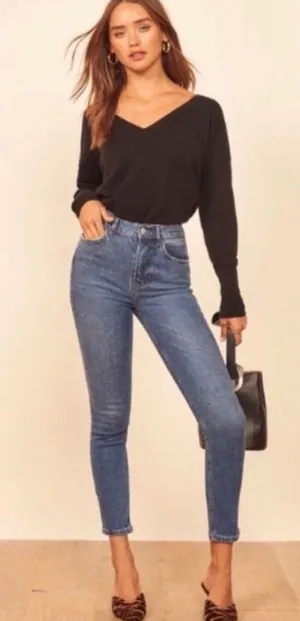Reformation High Rise Skinny Jeans Syracuse Wash Womens 29 Blue thumbnail 1