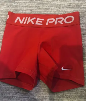 Red Nike Pro Shorts Spandex thumbnail 1