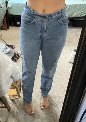 Levi Distressed Blue Jeans thumbnail 1