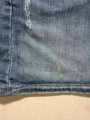 BKE Medium Blue Denim Shorts with Embroidered Back Pockets thumbnail 4