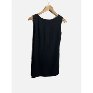 Banana Republic Shift Dress Womens 2 Black Draped Open Back Cocktail Minimalist thumbnail 3