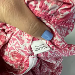 MISA Los Angeles Pink Floral Tiered Maxi Dress Ruffle V-Neck Size M thumbnail 8