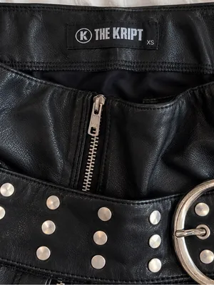 Deadstock The Kript Studded Faux Leather Micro Mini Skirt thumbnail 4