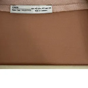 ZARA Faux Suede Pink Preppy Work Ready Feminine Open Blazer Size Women's XS thumbnail 4