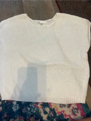 Moon & Madison Cream Short-Sleeve Knit Sweater thumbnail 6