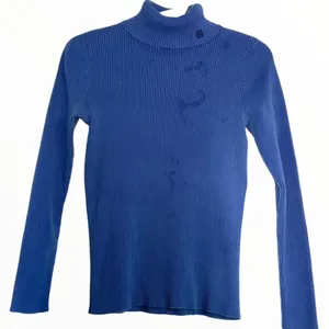 Lauren Ralph Lauren Turtleneck Ribbed Long Sleeve Jewel Tone Royal Blue XS thumbnail 1