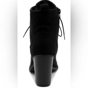 Ollio Women's Shoe Faux Suede Lace Up High Heel Ankle Boots Sz 9 Retail $48.99 thumbnail 4