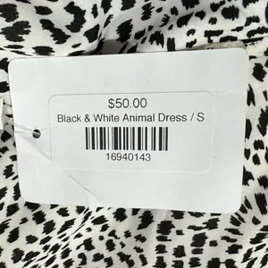 NEW Lush Halter Black White Animal Dress Women’s Small thumbnail 4