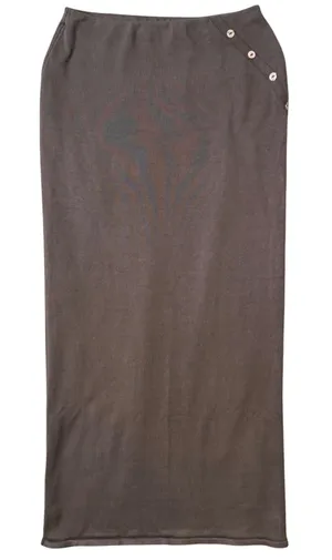 MESHKI Stretch Knit Maxi Skirt Womens M Minimalist Earthy BOHO Indie Sleaze Chic thumbnail 1