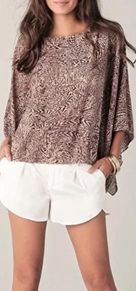 Alice + Olivia selena oversized leopard top thumbnail 1