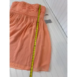 NWT Donna Morgan Peach Short Cocktail Dress Strapless Bridesmaid Wedding Sze 18 thumbnail 5