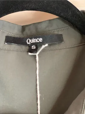 Quince Olive Green Button-Front Long-Sleeve Shirt thumbnail 2