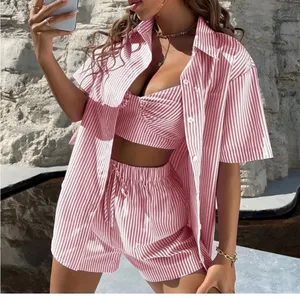 Striped Pink Three-Piece Set thumbnail 1