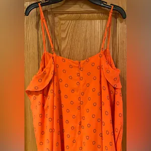 Urban‎ Outfitters Ooh La La Orange Red Rouge Side-Slit Romper Overlay Maxi Dress thumbnail 12