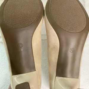 Beige faux suede pumps heels Tan Size 10 thumbnail 7