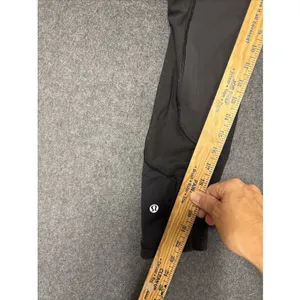 Lululemon Women's Black Mesh Panel Legging Tight In‎ Size 6 Side Pockets Crop thumbnail 4
