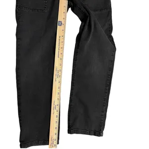 Zara Black Front‎ Pocket Straight Leg Cropped Thick Waistband Jeans Size 6 thumbnail 6