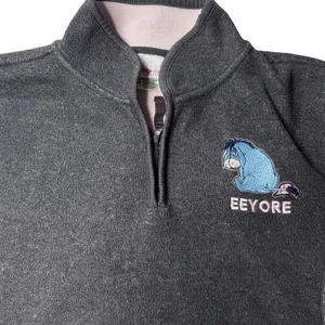 Vintage Disney Eeyore Quarter Zip Fleece M Y2K Poohcore Soft Girl RARE thumbnail 7