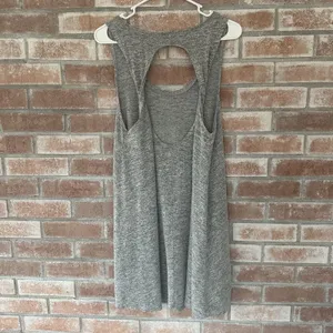 Aerie Open Back Twist Strap Dress Gray L / XL thumbnail 5
