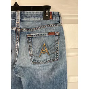 7 For All Mankind The A Pocket Blue Denim Bootcut 5 Pocket Design Size 29 thumbnail 10