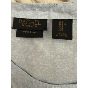 Rachel Rachel Roy Women Light Blue 100% Linen Side Button‎ Tank Top Size L thumbnail 3