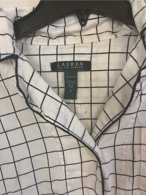 Lauren Ralph Lauren windowpane grid sleepshirt size small thumbnail 3