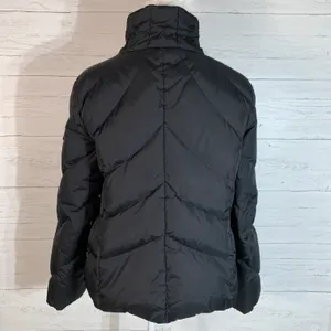 Womens down feather black puffer jacket XL juniors or M reg. thumbnail 4