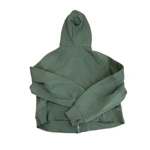 Lululemon Oversized Scuba Full Zip Hoodie and High rise shorts set Medium Forest thumbnail 4