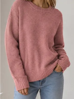 J. Crew Dusty Rose Crewneck Sweater thumbnail 1