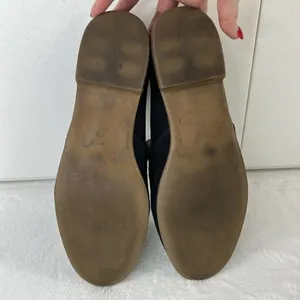 Steve‎ Madden 9.5 Create Tasseled Loafers Black Suede Leather Slip On Almond Toe thumbnail 11