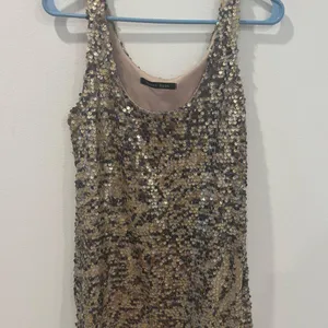 Sweet Rain Gold Sequin Dress thumbnail 1