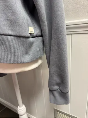 Vuori Restore Half 1/2 Zip Hoodie Fleece Sweatshirt Long Sleeve Gray Blue Medium thumbnail 7