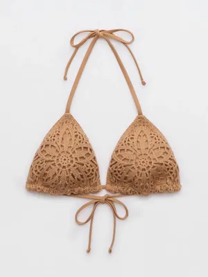 Aerie The Sun-Lover Crochet Bikini Top XL thumbnail 1