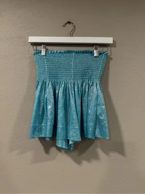 Queen of Sparkles Swing Shorts High Waisted In Blue thumbnail 2