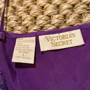 Victoria's Secret vintage dark purple satin lace nightgown women’s size large thumbnail 6