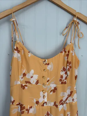 Abercrombie & Fitch Tie Strap Sleeveless Floral Midi Dress Women Size Small NWT thumbnail 3