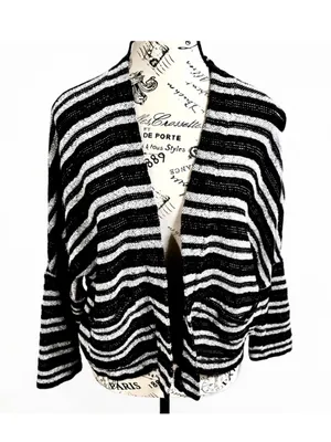 💥Madewell Upbeat Striped Open Front Cocoon Cardigan Sweater XS/S💛 thumbnail 11