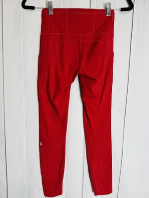 Lululemon Fast Free HR Tight Nulux Leggings Women’s 4 Red Activewear Gym Yoga thumbnail 4