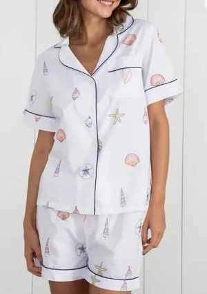 Printfresh Embroidered Shells Short PJ Set thumbnail 1