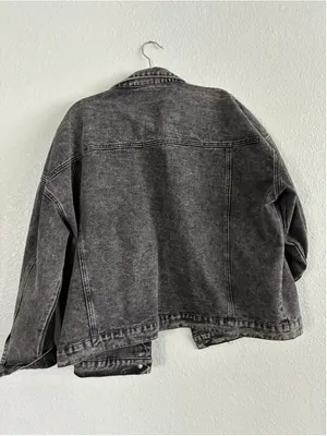 Women's Savanna Jane Black Acid Wash Denim Jacket Size 1X thumbnail 5