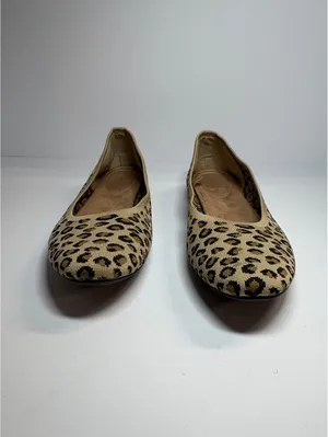 Old Navy Women’s Leopard Print Knit Ballet Flats Size 11 Tan Black thumbnail 3