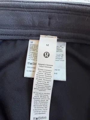 Lululemon Softstreme Classic-Fit High-Rise Jogger Pants Black/Grey Medium thumbnail 5