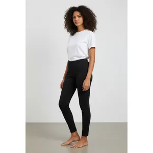 Time and Tru High Rise Leggings Women S Black 3-Pack Cotton Stretch Ankle 27 in thumbnail 4