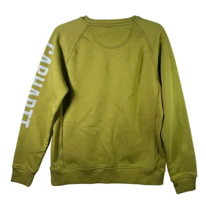 Carhartt Relaxed Fit Sweatshirt Graphic Logo Fleece Green‎ Women Medium TS4410-W thumbnail 2