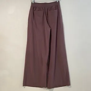 Athleta Wide Leg Pants Size 4 Mauve High Rise Travel Work Chic thumbnail 3