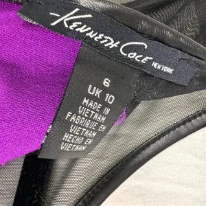 Kenneth Cole 'Eleanore' ~ Purple Illusion Mesh Party /‎ Cocktail Dress Sz 6 thumbnail 14