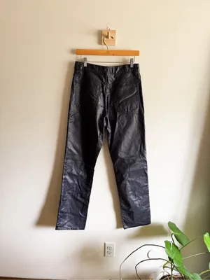 Madewell Faux Leather 90s Straight Straight Leg Pant Size 28 thumbnail 6